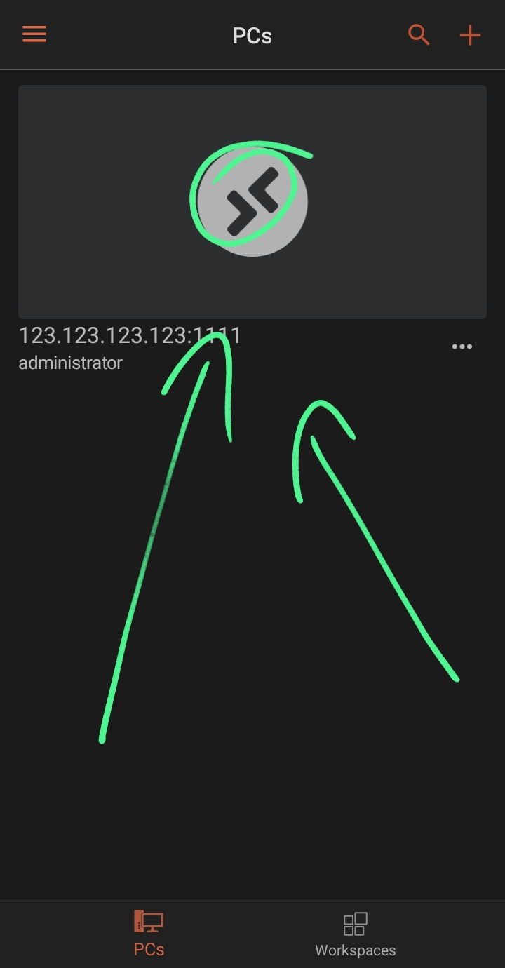 klik disini untuk konek rdp di android